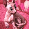 Pink Sphinx paint by numbers