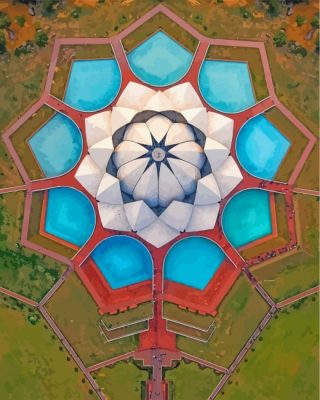 lotus-temple-in-new-delhi-paint-by-numbers