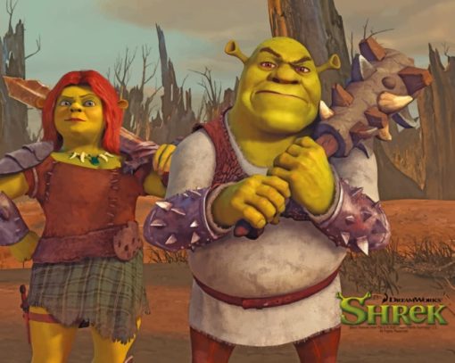 Shrek-And-Fiona-paint-by-number