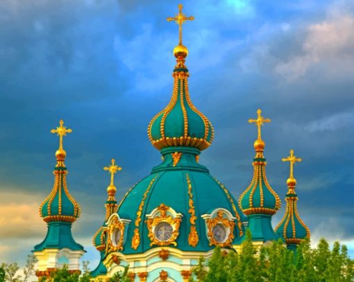 Ukraine-Kiev-Temple-Church-St-Andrew-Church-paint-by-numbers