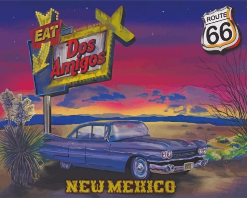 Vintage Route 66 Paint by numbers