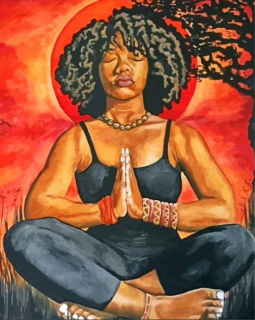 afro-woman-doing-yoga-paint-by-numbers