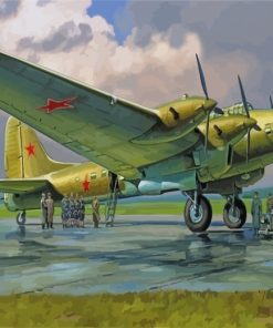 Petlyakov Pe 8 Bomber Paint by numbers