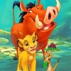 Simba Timon And Pumbaa Lion King Paint by numbers