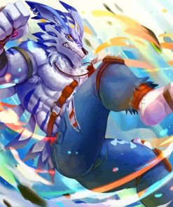 Weregarurumon Art Paint by numbers