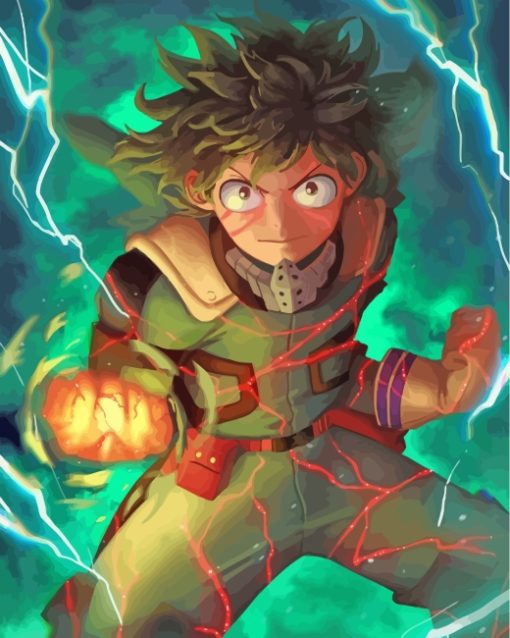 Izuku Midoriya Anime Character paint by number