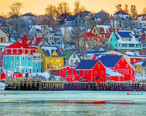 Lunenburg Houses paint by number