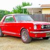 1966 Ford Mustang Red Car Paint By Numbers