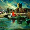 Abstract Carrickfergus Castle Paint By Numbers