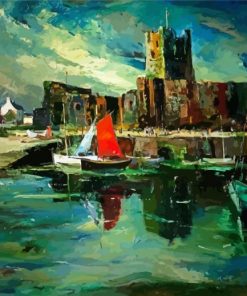 Abstract Carrickfergus Castle Paint By Numbers