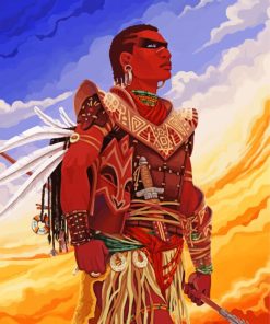 African Warrior Paint By Numbers