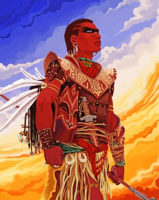 African Warrior Paint By Numbers