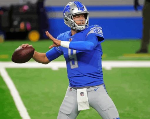 American Football Quarterback Matthew Stafford Paint By Numbers