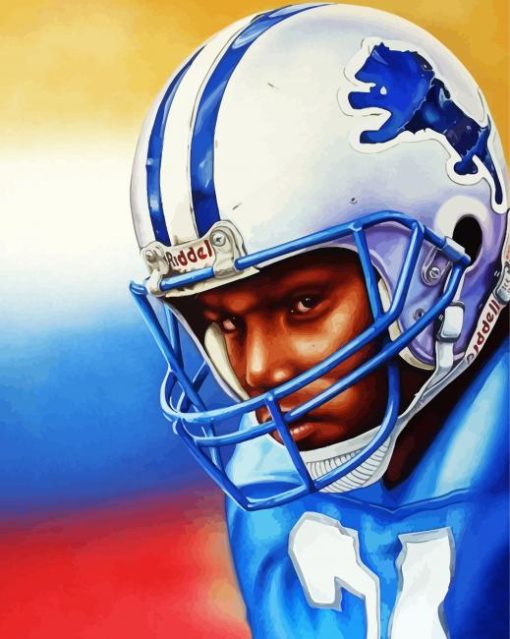 Barry Sanders Detroit Lions Paint By Numbers