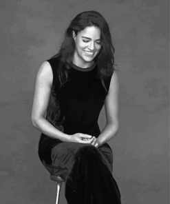 Black And White Michelle Rodriguez Paint By Numbers