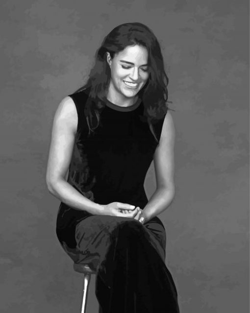 Black And White Michelle Rodriguez Paint By Numbers