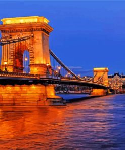 Budapest Evening Bridge Paint By Numbers