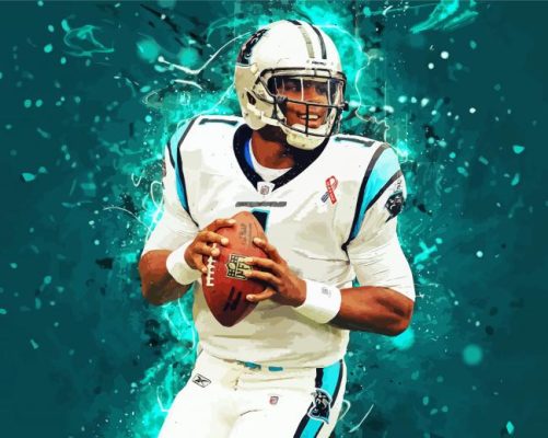 Cam Newton Player Paint By Numbers