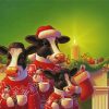 Christmas Cow Family Paint By Numbers