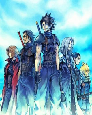 Final Fantasy VII Anime Characters Art Paint By Numbers