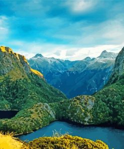 Fiordland Island Landscape Paint By Numbers