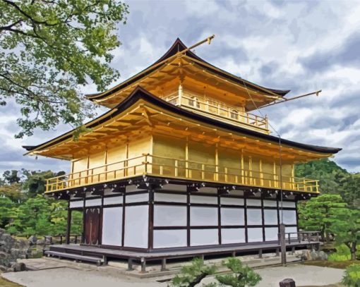 Golden Palace Japan Kinkaku Ji Paint By Numbers