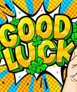 Good Luck Pop Art Cross Fingers Paint By Numbers