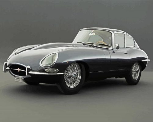 Jaguar E Type Paint By Numbers