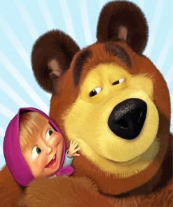 Masha And The Bear Paint By Numbers