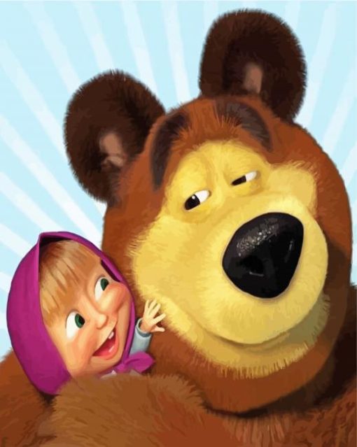 Masha And The Bear Paint By Numbers