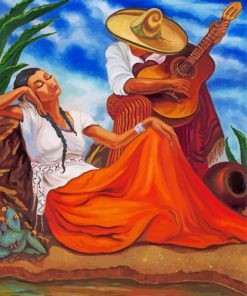 Mexican Singer In Sombrero Paint By Numbers