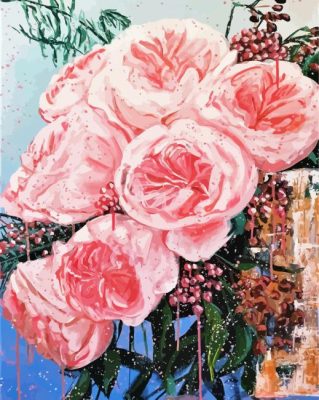 Pink Juliet Roses Paint By Numbers