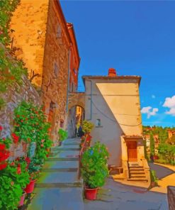 Pitigliano Town Alleys Paint By Numbers