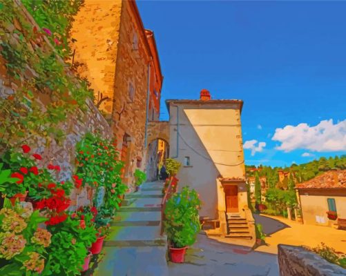 Pitigliano Town Alleys Paint By Numbers