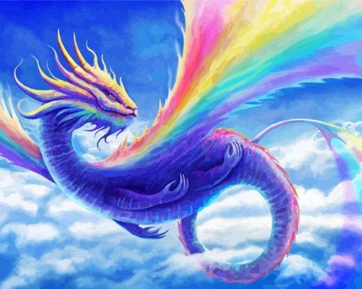 Rainbow Dragon Paint By Numbers