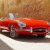 Red Jaguar E Type Car Paint By Numbers