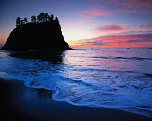 Rialto Beach Washington Olympic National Park Paint By Numbers