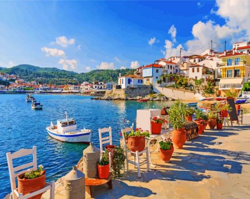 Samos Greek Island Paint By Numbers