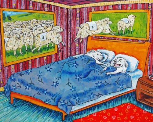 Sheep And Dog Art Paint By Numbers