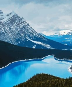 Snowy Mountains Peyto Lake Paint By Numbers