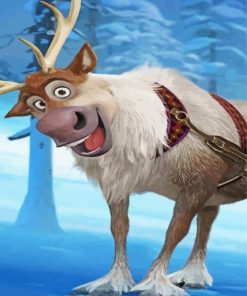 Sven Frozen Cartoon Character Paint By Numbers