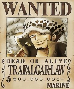 Trafalgar Law One Piece Wanted Paint By Numbers