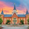 Vernal Utah Temple Sunset Paint By Numbers