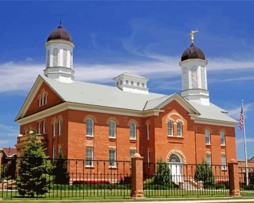 Vernal Utah Church Temple Paint By Numbers