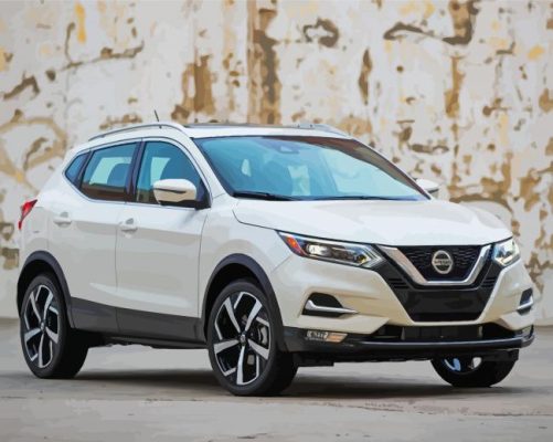 White Nissan Qashqai Paint By Numbers