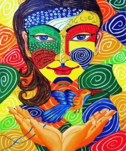 Abstract Woman Face Art Paint By Numbers