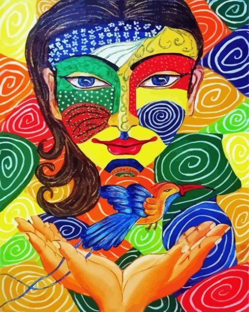 Abstract Woman Face Art Paint By Numbers