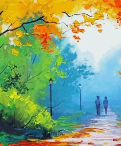 Aesthetic Autumn Stroll Art Paint By Numbers