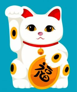 Aesthetic Chinese Lucky Cat Paint By Numbers