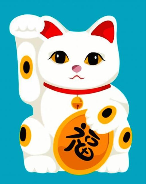 Aesthetic Chinese Lucky Cat Paint By Numbers